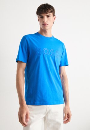 BOSS, TEE - T-shirt con stampa - open blue