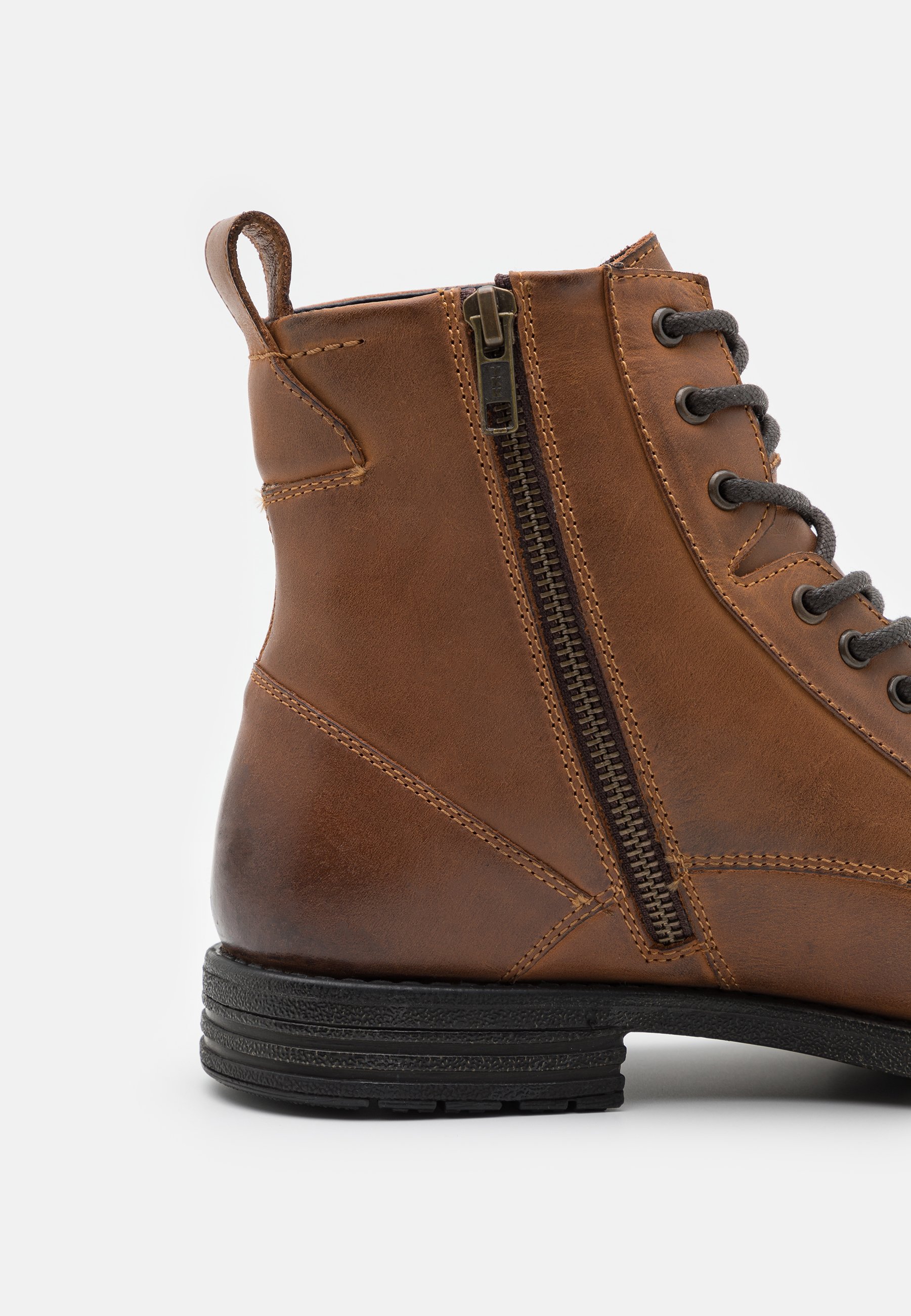 Pier One LEATHER - Veterboots - brown/bruin - Zalando.nl