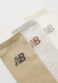 New Balance EVERYDAY CREW UNISEX 6 PACK  - Sportinės kojinės - beige/brown