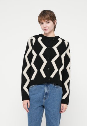 VMARGIE O-NECK CARDIGAN - Kardigán - black/birch
