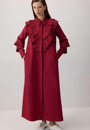 PLEAT DETAILED - Maksi garuma kleita - bordo
