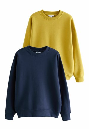SUPERSOFT ESSENTIALS CREW NECK SEAM DETAIL 2 PACK - Sweatshirt - navy oaker yellow