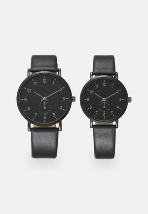 COUPLE WATCHES GIFT SET - Horloge - black