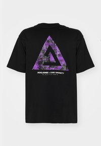 Jack & Jones TRIANGLE  CREW NECK  - T-shirts med print - black