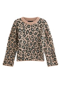 LEOPARD CREW NECK - Pullover - brown pattern