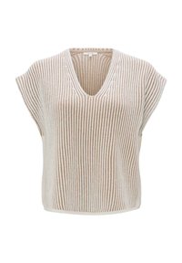 OPUS Stickad tröja - beige