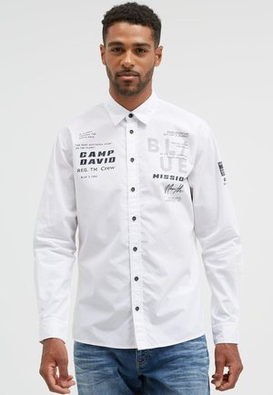 STRUKTURIERTES LANGARM MIT USED - Shirt - opticwhite