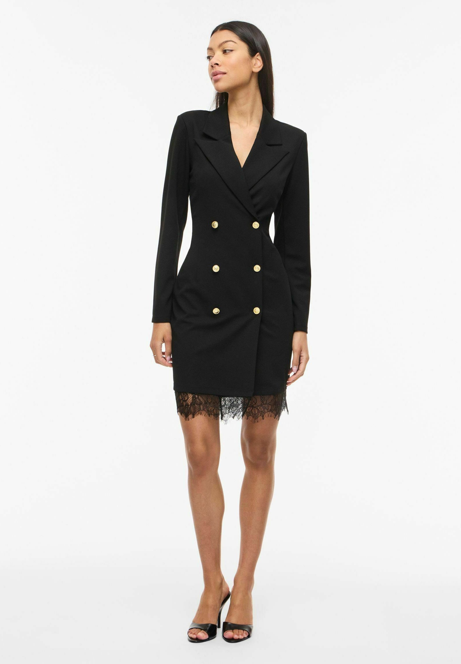 VILA BLAZERKLEID VICLARA SPITZEN - Day dress - black - Zalando.ie VILA BLAZERKLEID VICLARA SPITZEN - Day dress - black - Zalando.ie