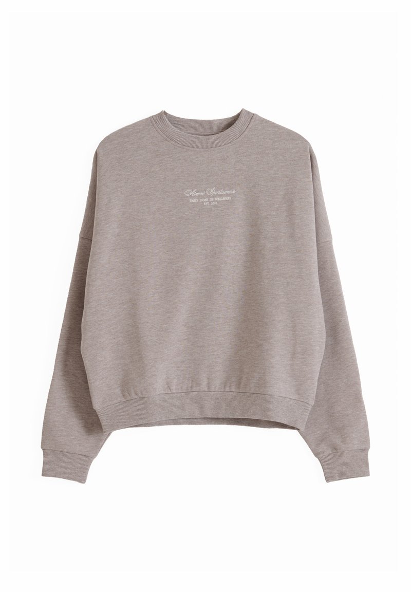 aim’n® SCRIPT - Sweatshirt - espresso melange/hellbraun - Zalando