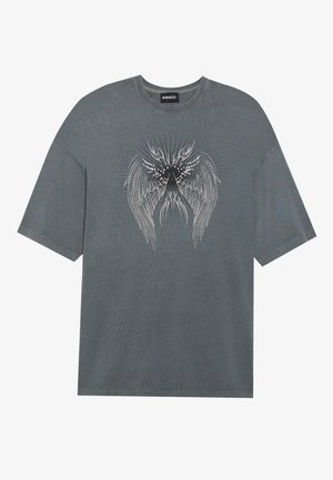 Even&Odd Print T-shirt - black/acid wash