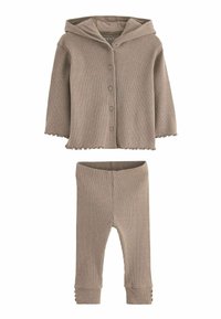 Next LONG SLEEVE BUTTON-UP AND SET - Cardigan - tan brown