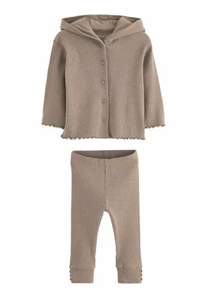 LONG SLEEVE BUTTON-UP AND SET - Kofta - tan brown