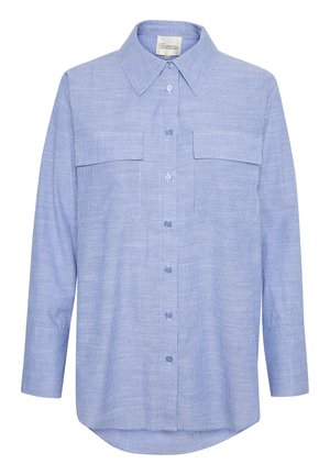 SKY - Button-down blouse - delft blue striped