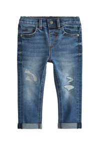 Next - DISTRESSED - Džinsi ar taisnām starām - mid blue denim Miniatūras attēls 1