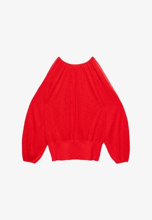 PULL&BEAR, OVERSIZE WITH GATHERING - JUMPER - Maglione - red