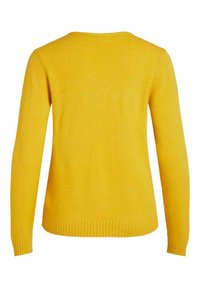VILA VIRIL L/S V-NECK TOP - Pulover - spicy mustard