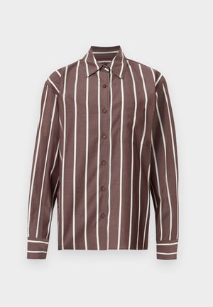 CONNIE STRIPE - Button-down blouse - brown