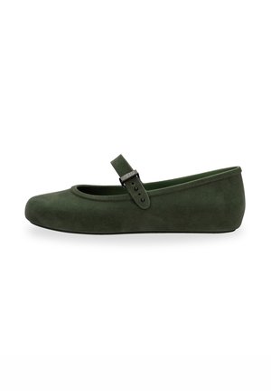 Melissa SOFT - Bokapántos balerina cipők - dark green