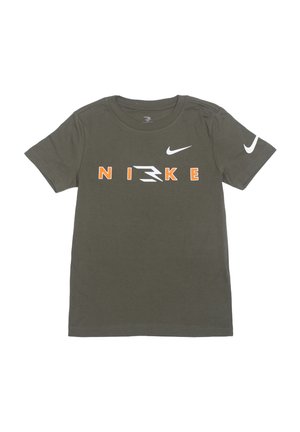 À COL ROND - T-shirt imprimé - khaki