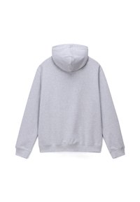 Γκρι φούτερ χωρίς επένδυση με τσέπη καγκουρό, ριμπ μανσέτες και τελείωμα. Διαθέτει άνετη γραμμή και στρογγυλεμένη κουκούλα. Μαλακό ύφασμα από βαμβακερό μείγμα.