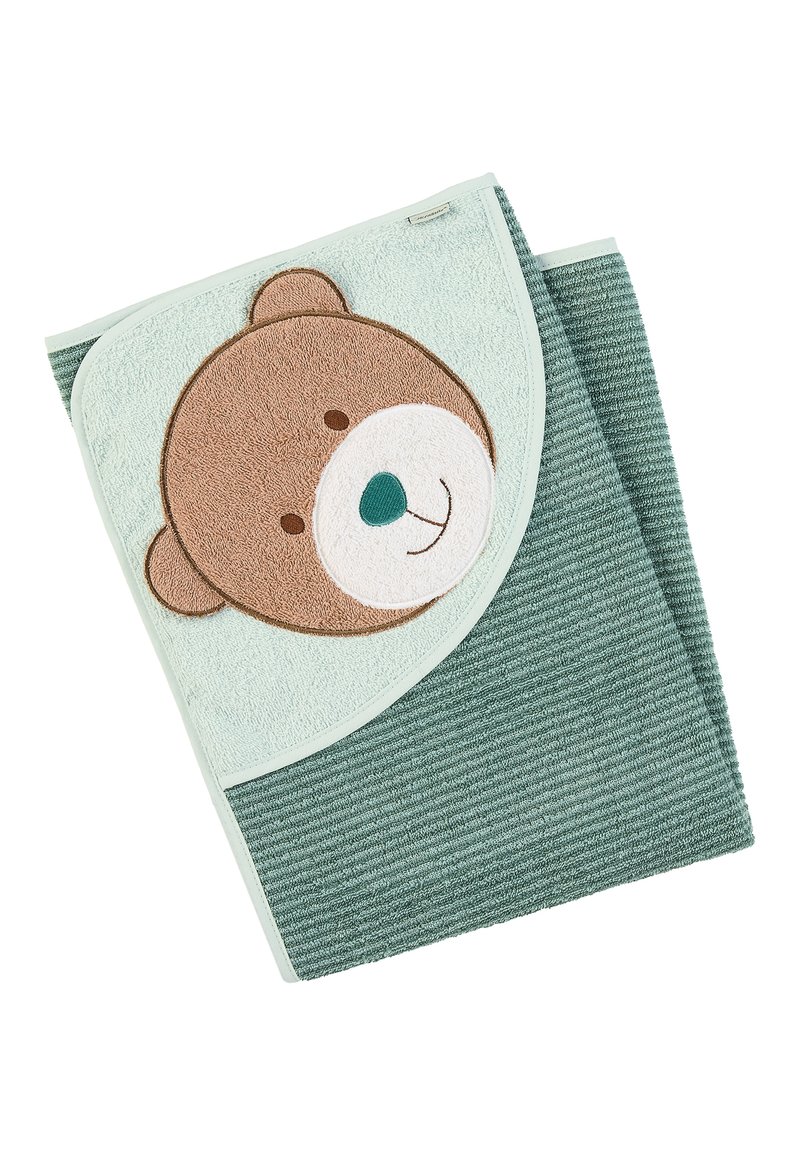 Sterntaler KAPUZENBADETUCH HANDTUCH BEN - Bath towel - mintgrün