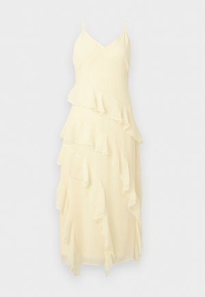 Vero Moda Petite, VMSMILLA LONG FRILL DRESS - Cocktailkjole / festkjole - pale banana