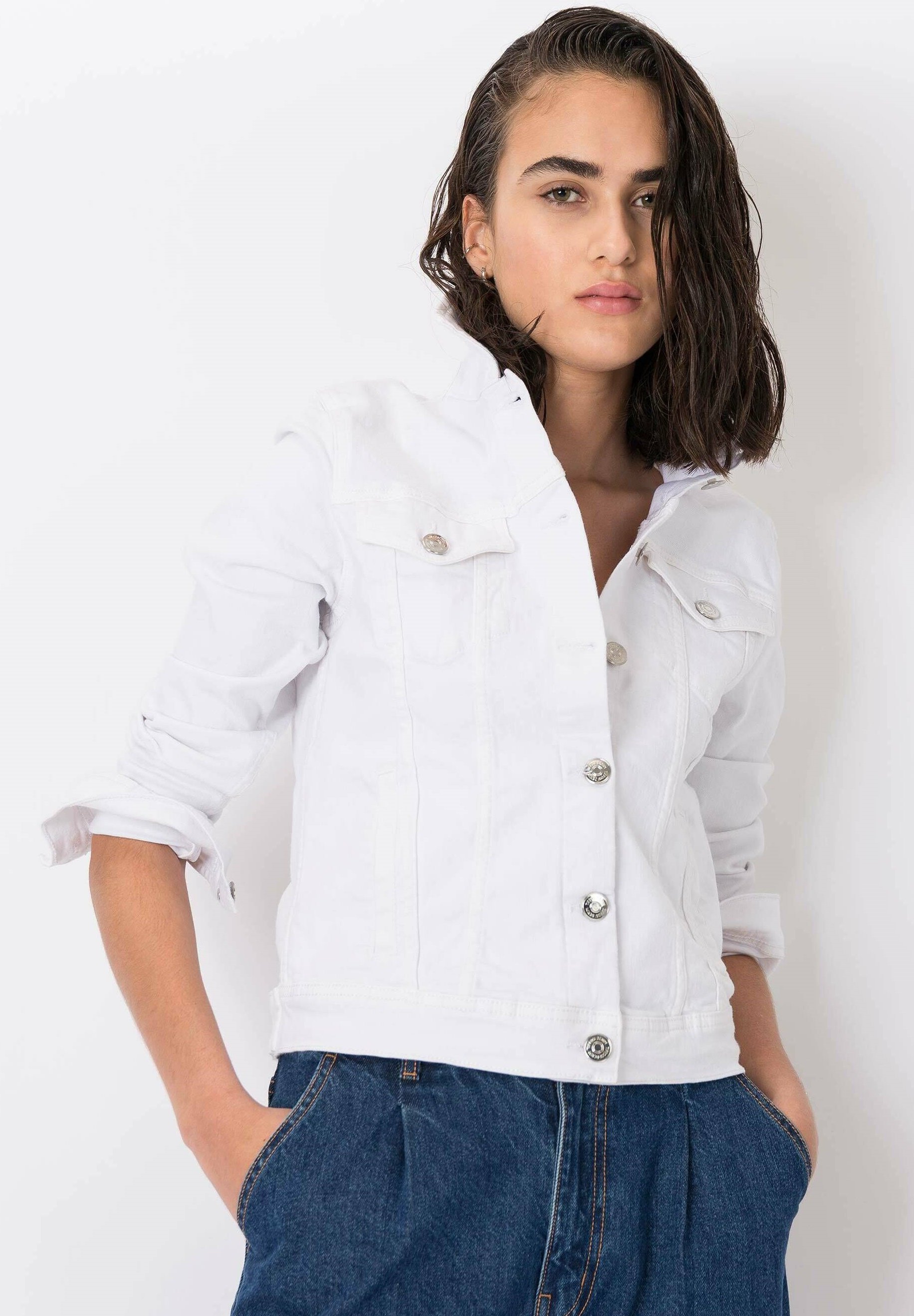 Tiffosi TRUDY - Chaqueta vaquera - blanco/denim blanco - Zalando.es