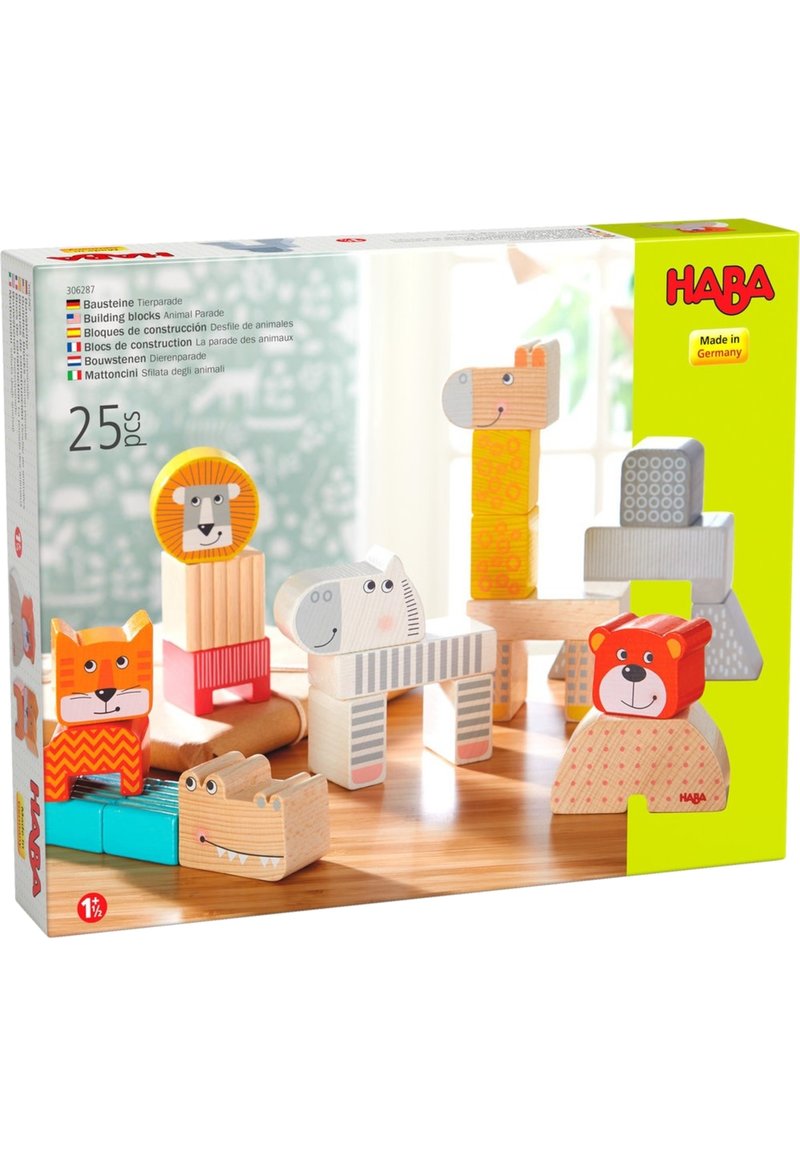 HABA HOUTEN BOUWSTENEN DIERENPARADE - 25 DELIG - Building blocks - multi coloured