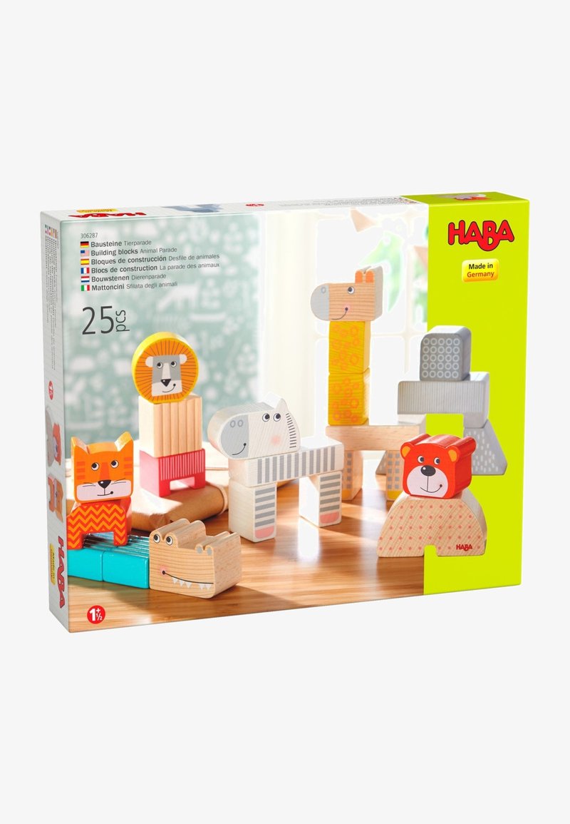 HABA HOUTEN BOUWSTENEN DIERENPARADE - 25 DELIG - Building blocks - multi coloured