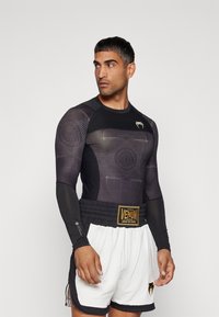Venum AIR RASHGUARDS  - Langærmet T-shirt - deep black/desert sand
