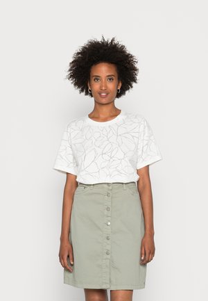 BURNOUT TEE - T-shirts med print - off white