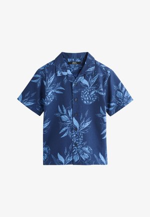 Next REGULAR FIT - SHORT SLEEVE REVERE COLLAR SHIRT . - Hemd - navy pinapple print
