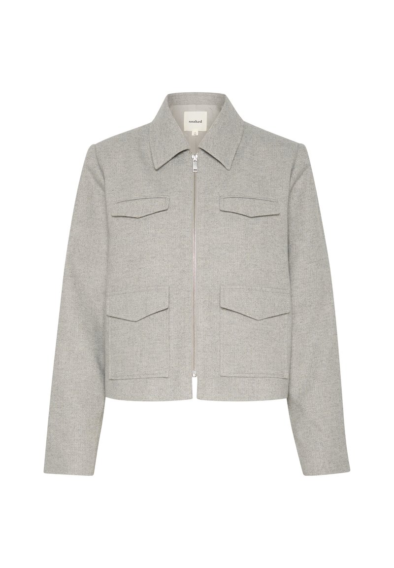 Soaked in Luxury Lichte jas grijs