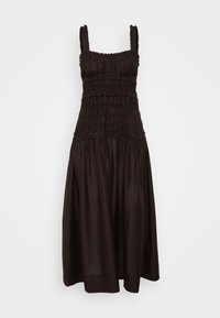 SMOCKED MIDI DRESS - Strandaccessoire - deep chocolate