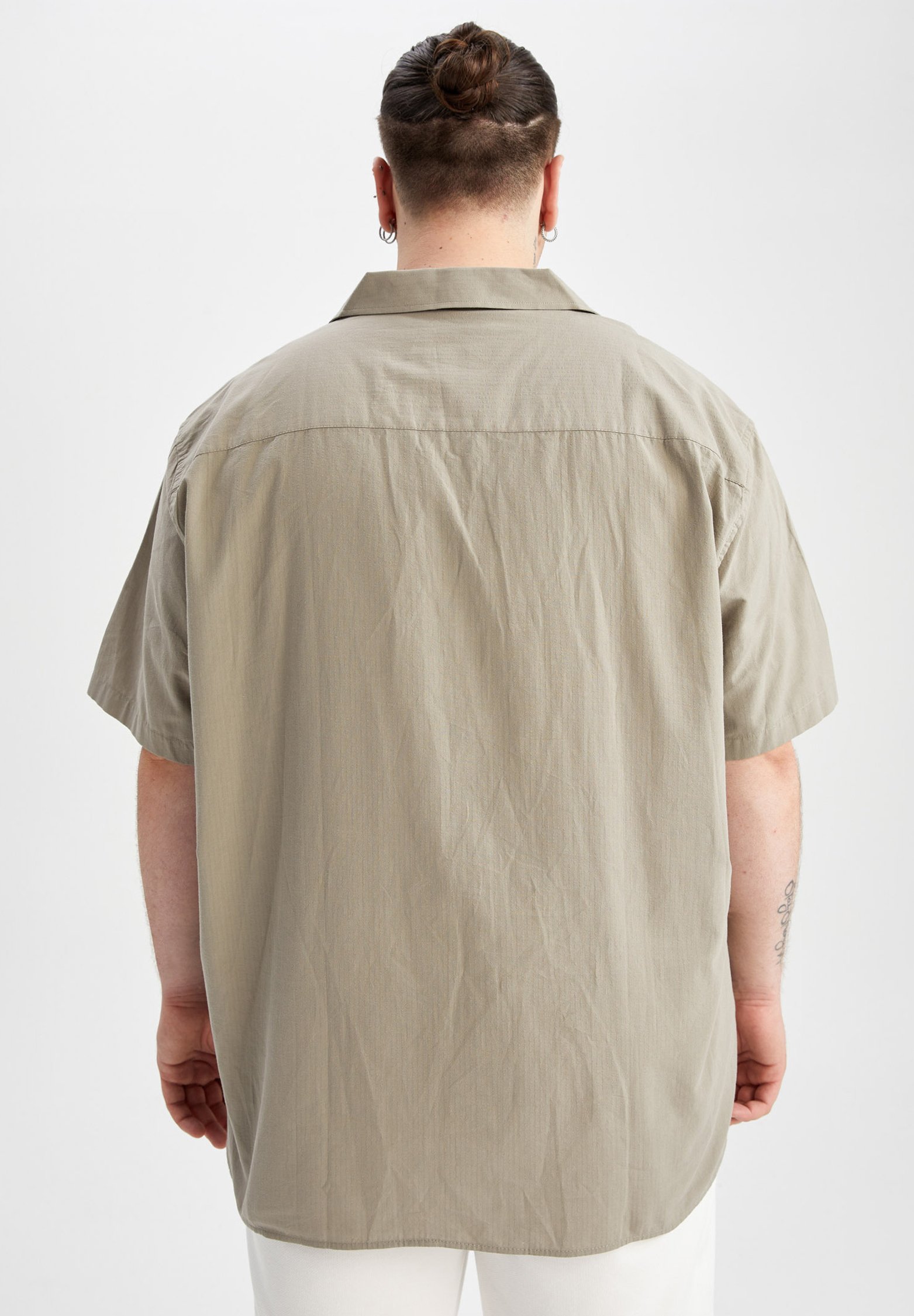 DeFacto Herren Freizeithemd Aus Baumwolle - Klassisches Langarmhemd Für Business & Casual