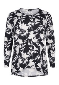 MIT BLUMENMUSTER - Langærmet T-shirt - night sky flower aop
