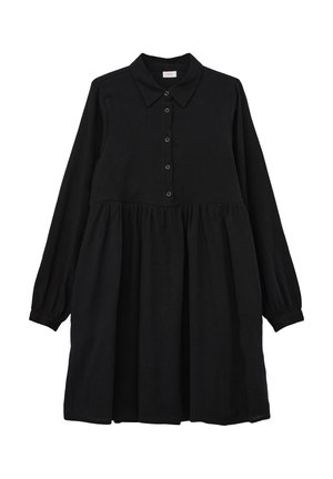 s.Oliver, MIT CRINKLE-STRUKTUR - Robe chemise - schwarz
