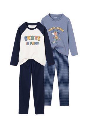 Vertbaudet, VERTBAUDET SET 2ER-PACK SCHLAFANZÜGE SKATER JUNGEN - Nachtwäsche Set - graublau