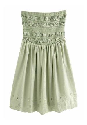 EMBROIDERED HEM TALL - Džersejové šaty - khaki green