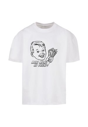 2Y Studios, MAKE MONEY  TEE - Tričko s potlačou - white