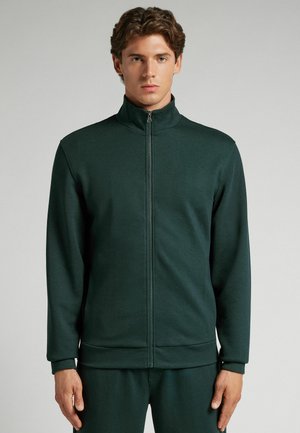 Sweater met rits - green