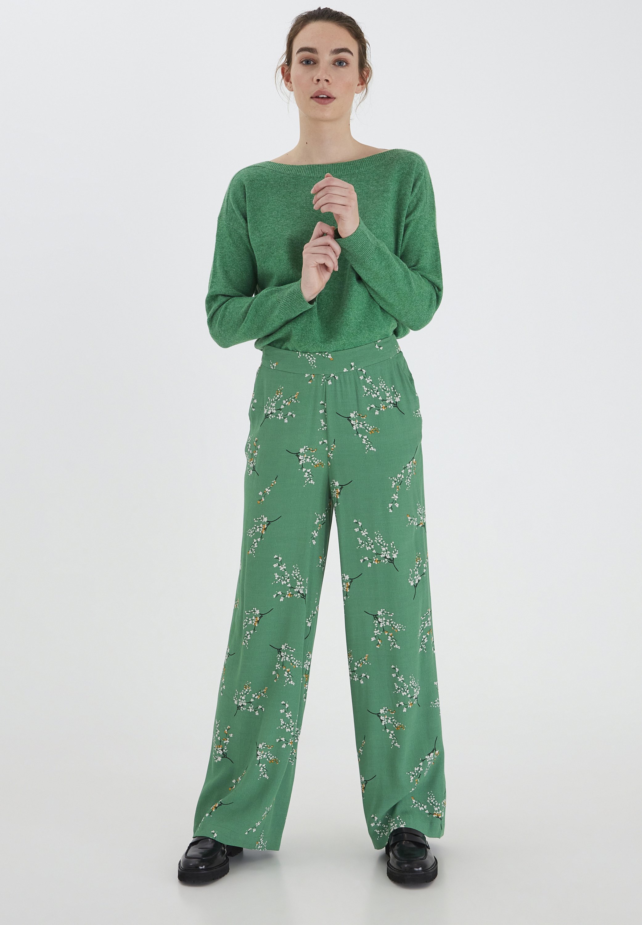 ICHI IHFIROLLA - Pantalones - amazon/verde - Zalando.es