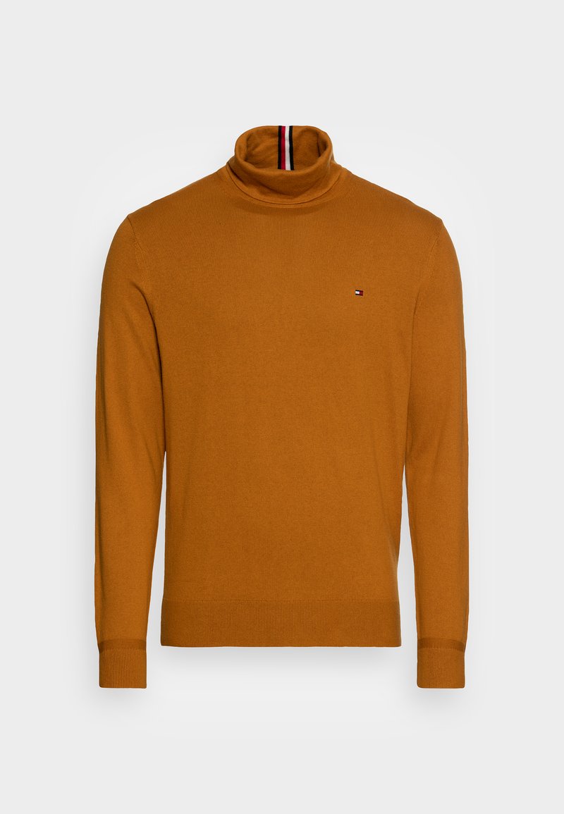 Tommy Hilfiger PIMA ORG CTN CASHMERE ROLL NECK - Camisola - crest gold