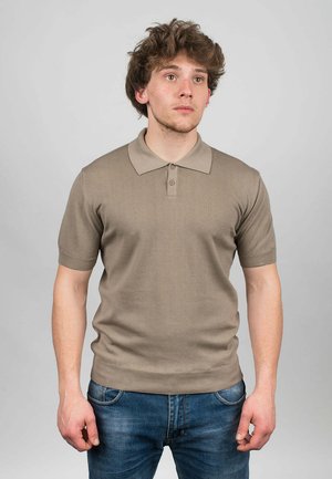 TWO-BUTTON SHORT SLEEVE - Polo - taupe