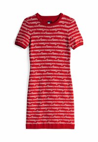 Tommy Jeans SCRIPT Tubino red hybrid logo aop/rosso chiaro