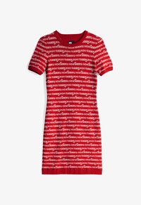 Tommy Jeans SCRIPT Tubino red hybrid logo aop/rosso chiaro