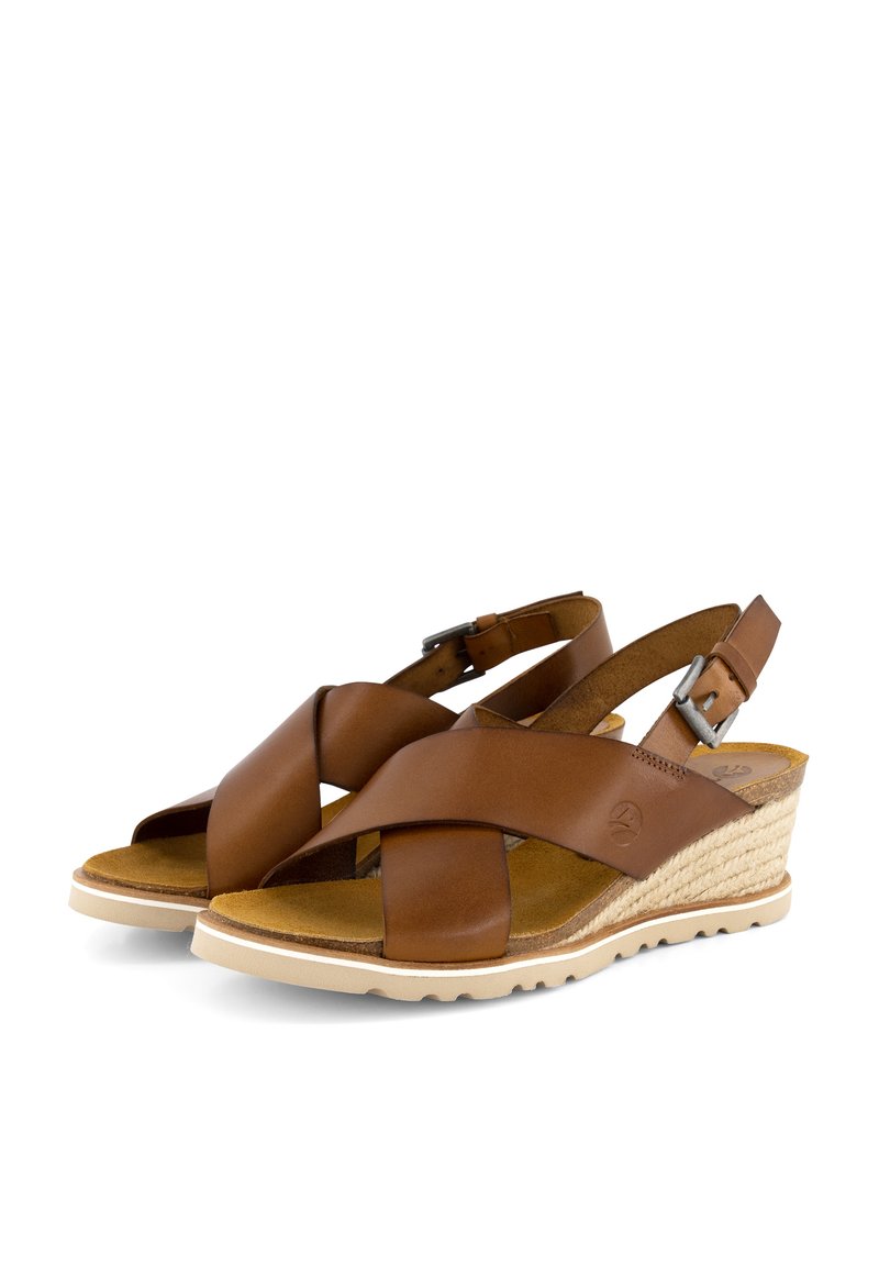 Damen Sneaker | Travelin CAMBRILS Keilsandalette cognac - OJ74374 Damen Sneaker | Travelin CAMBRILS Keilsandalette cognac - OJ74374