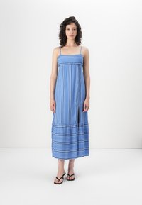 Hollister Co. BABYDOLL MAXI - Maxiklänning - dark blue/white