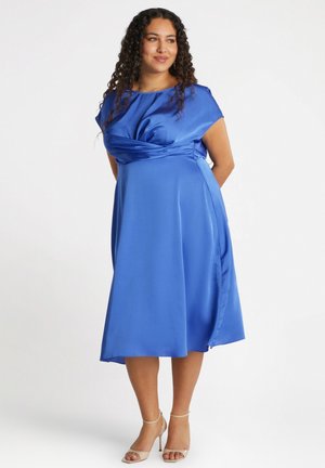 CON DRAPPEGGIO - Cocktail dress / Party dress - blu