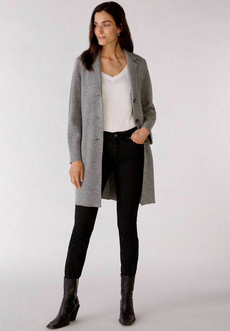 Damen Parkas | Oui MAYSON AUS GEKOCHTER WOLLE Klassischer Mantel grey/grau - ZD53049 Damen Parkas | Oui MAYSON AUS GEKOCHTER WOLLE Klassischer Mantel grey/grau - ZD53049